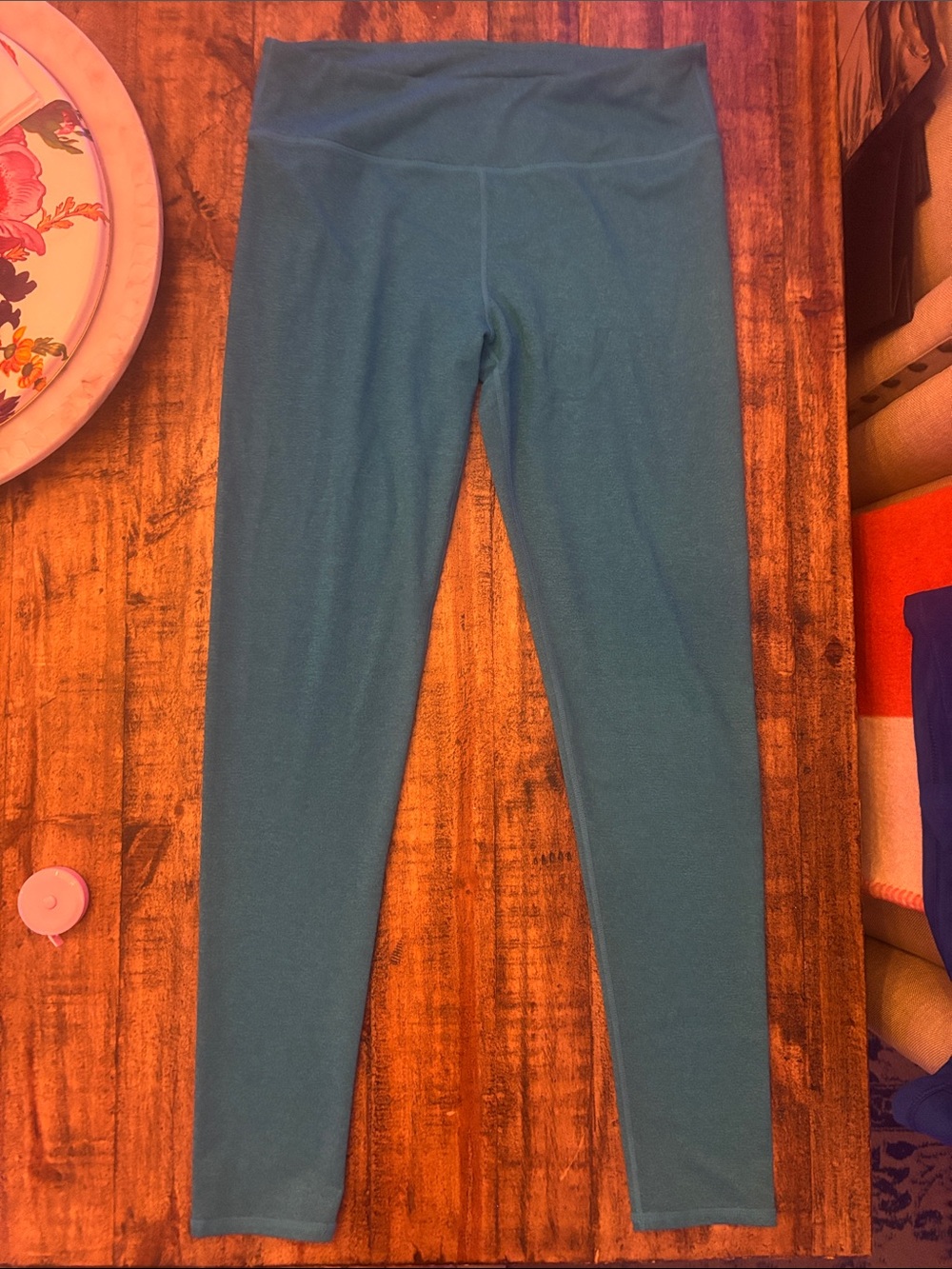 Fabletics Teal Full-Length High-Waist Leggings